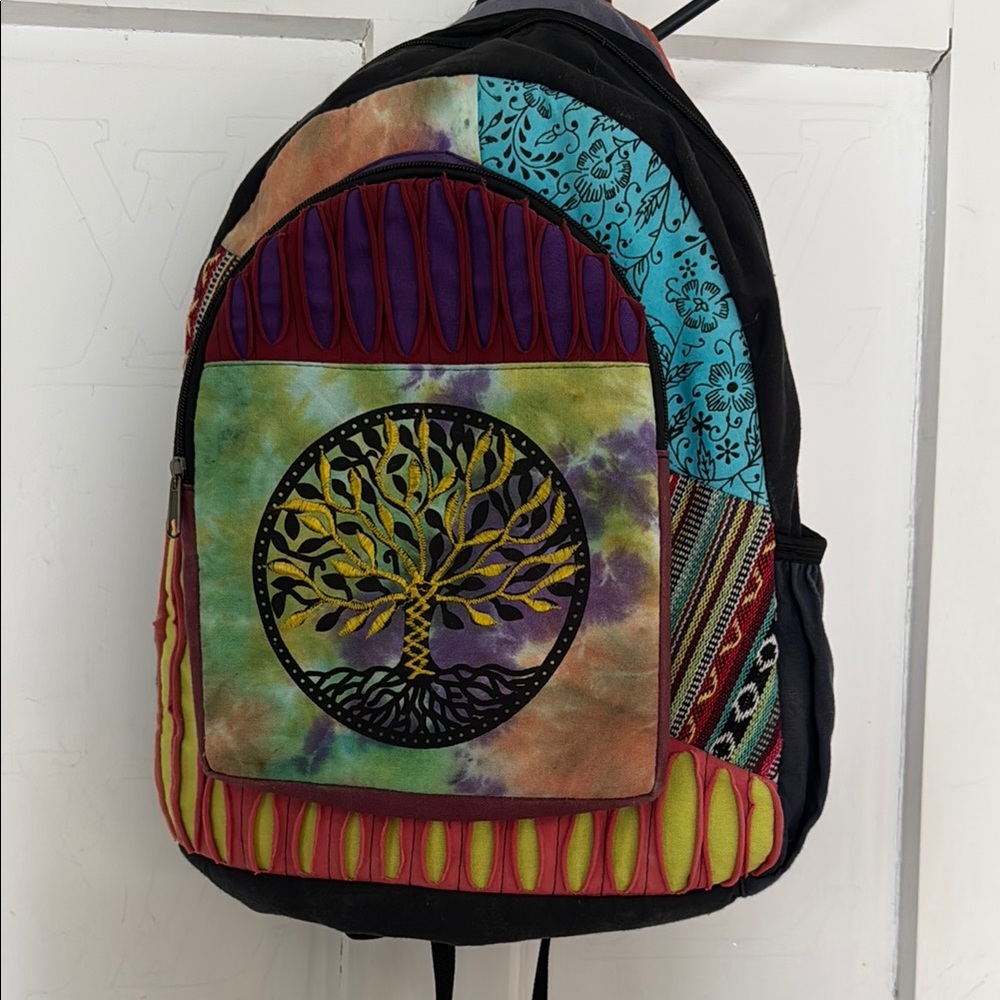 Multicolor Patchwork Backpack - image 1